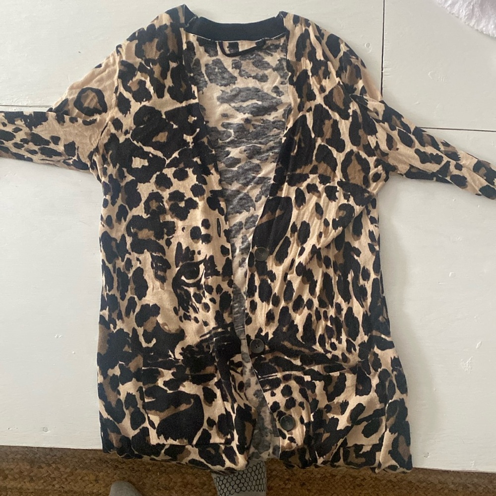 Leopard print and hidden eye sweater